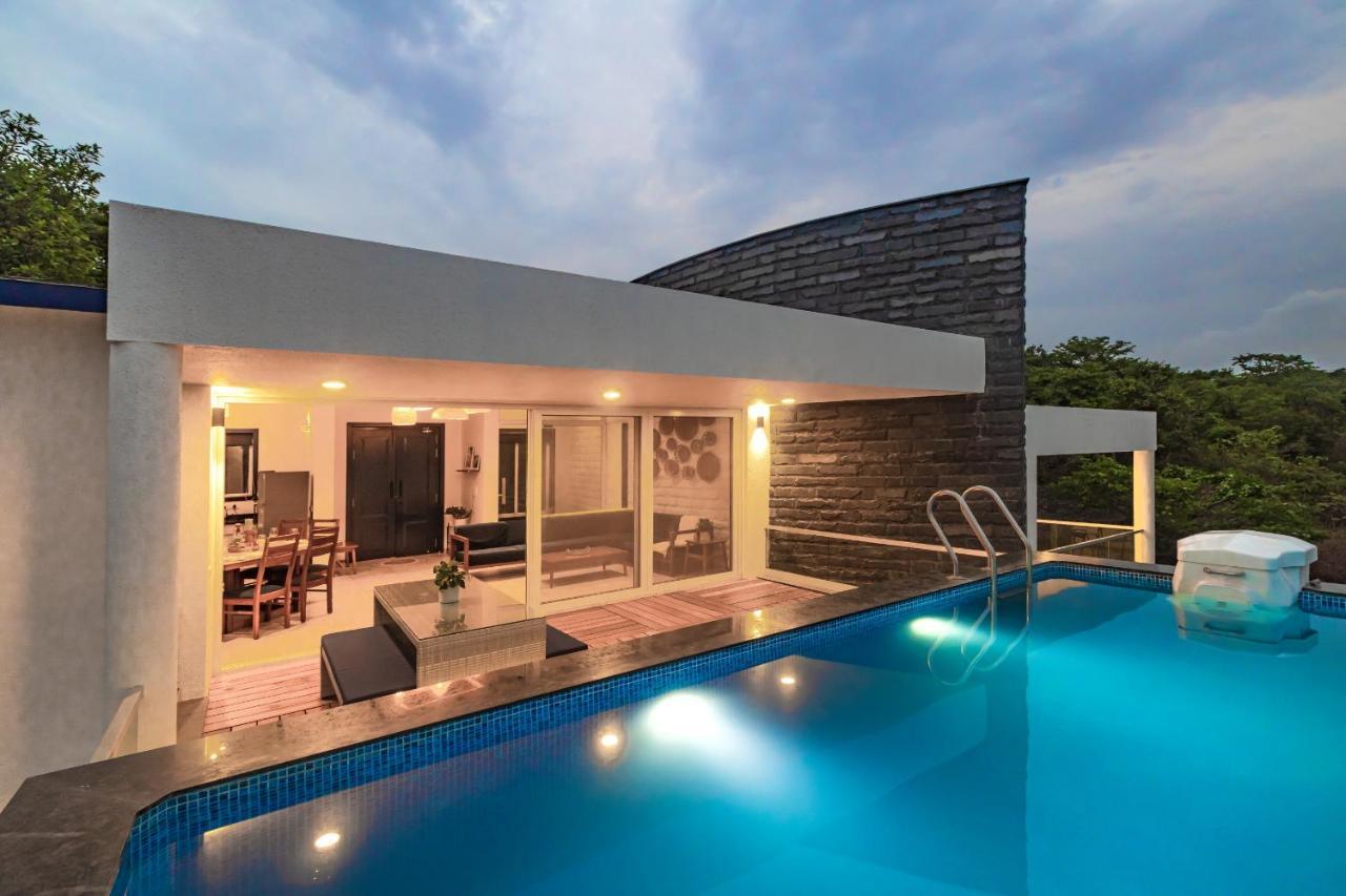 Saffronstays Kaia Waters By Kosha Villas, Pawna - Greek Style Villa With Panoramic View Of Pawna Lake Kolvan 外观 照片