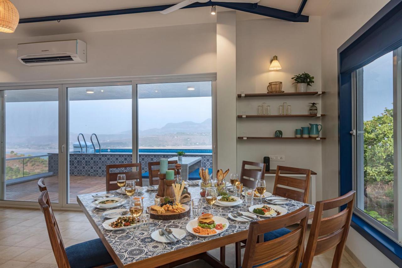 Saffronstays Kaia Waters By Kosha Villas, Pawna - Greek Style Villa With Panoramic View Of Pawna Lake Kolvan 外观 照片