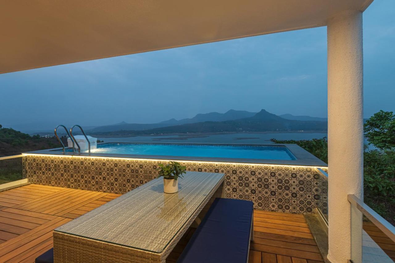 Saffronstays Kaia Waters By Kosha Villas, Pawna - Greek Style Villa With Panoramic View Of Pawna Lake Kolvan 外观 照片
