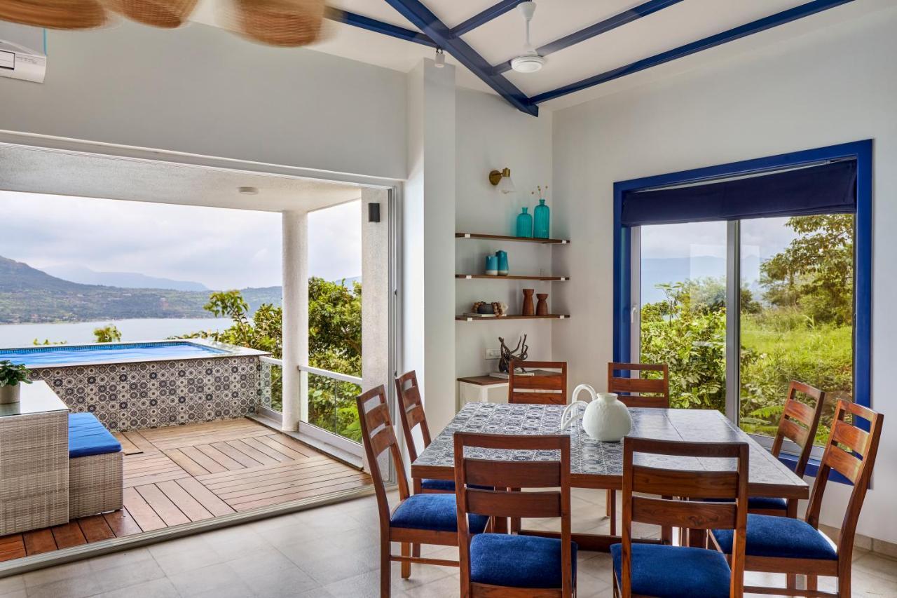 Saffronstays Kaia Waters By Kosha Villas, Pawna - Greek Style Villa With Panoramic View Of Pawna Lake Kolvan 外观 照片