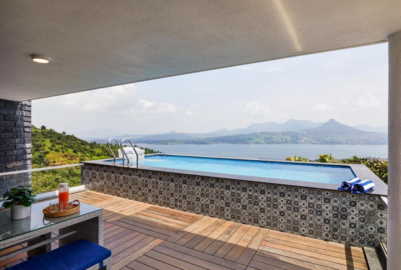 Saffronstays Kaia Waters By Kosha Villas, Pawna - Greek Style Villa With Panoramic View Of Pawna Lake Kolvan 外观 照片